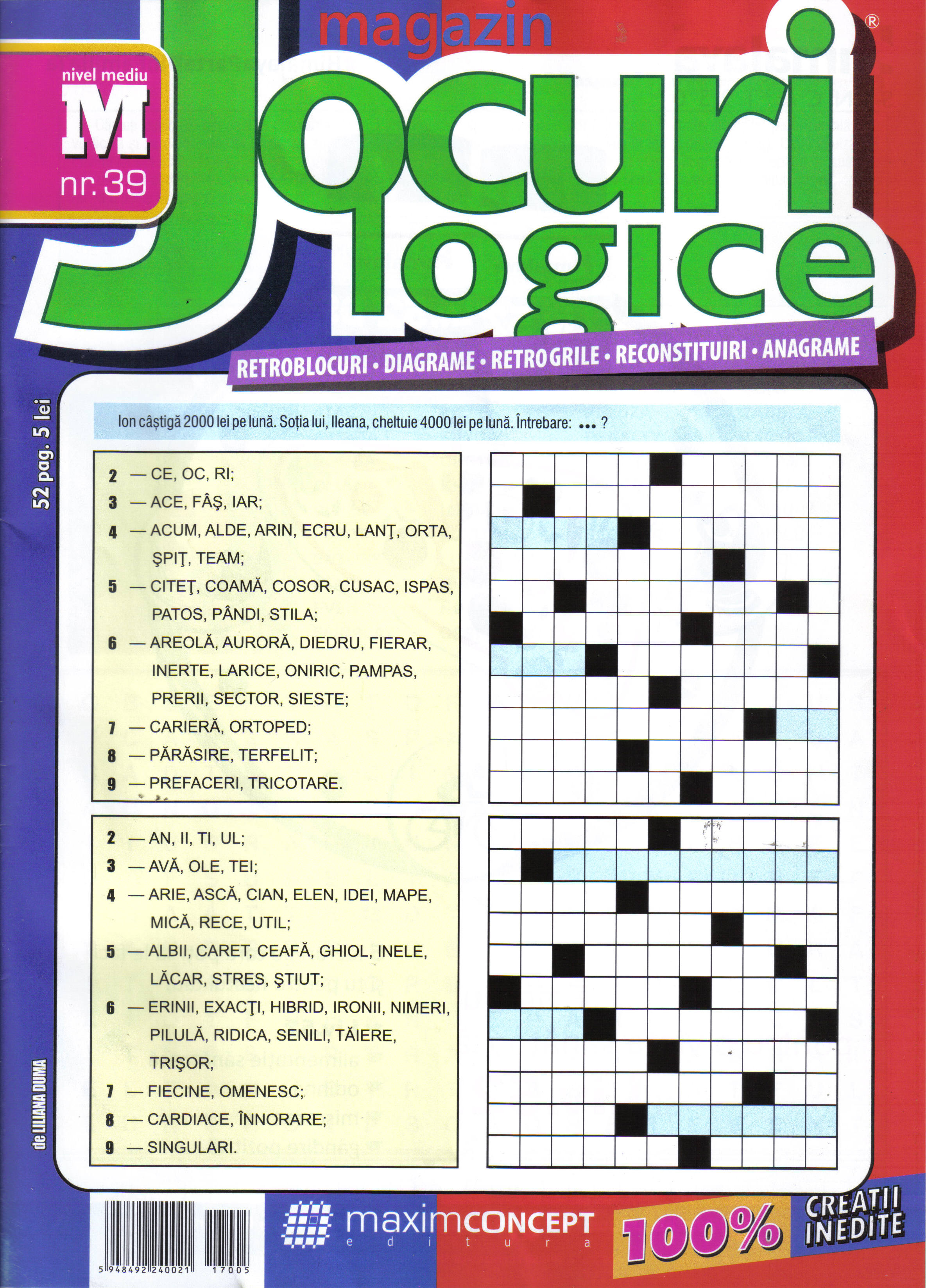 Magazin Jocuri logice, mai 2017